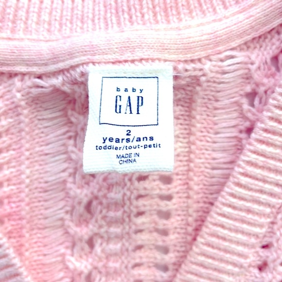 Gap Baby Pink Knit Sweater, Size 2T - Picture 3 of 4